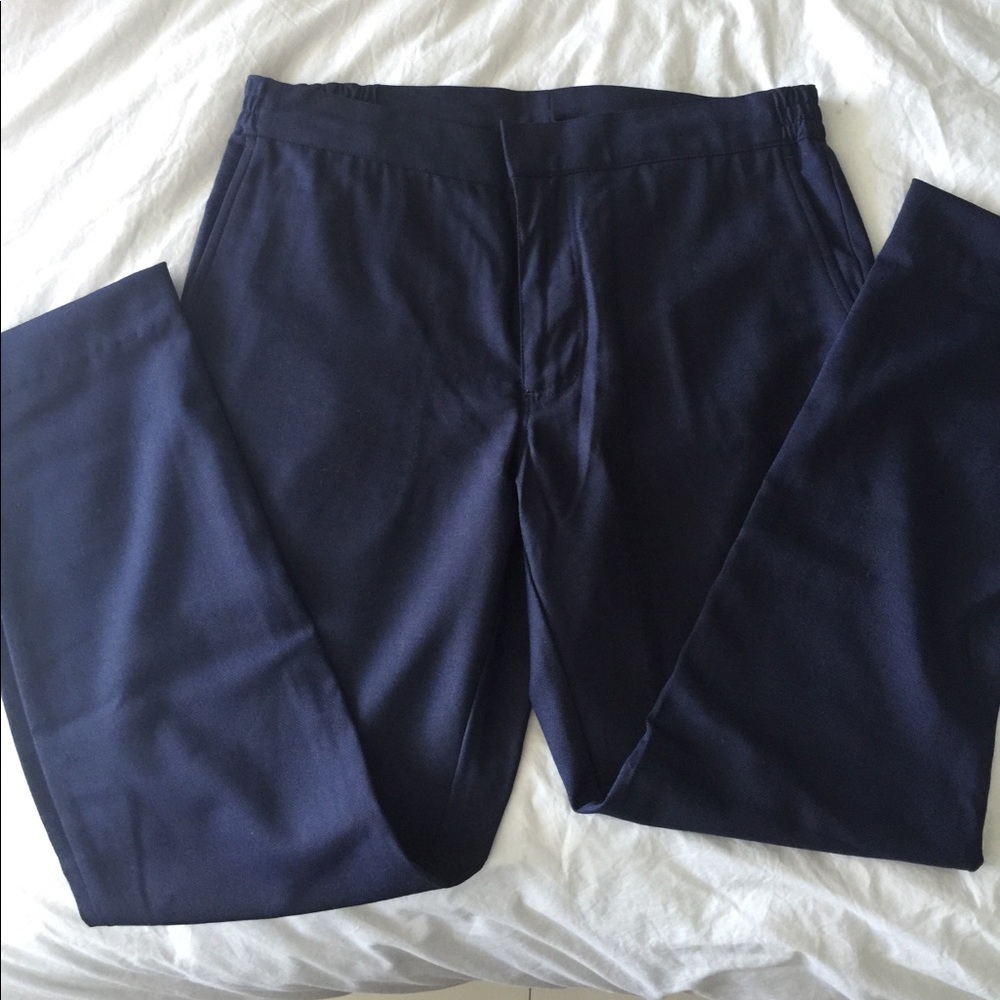 J Lindeberg navy Suit trousers with jogger-style